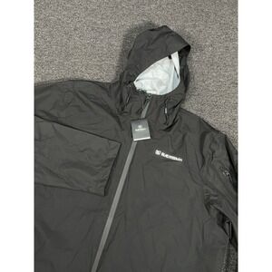 New Baerskin Tactical Heavy Storm Rain Jacket 2.0 Black Zip Waterproof Men Large